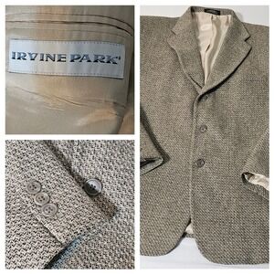 VTG‎ Irvine Park 44R Tweed Lambswool Blazer Suit Sport Coat Jacket Wool